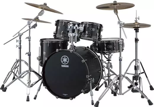Live Custom Oak 5 Piece Drum Kit - Black Wood